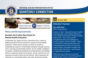 Defense Suicide Prevention Office Newsletter Cover